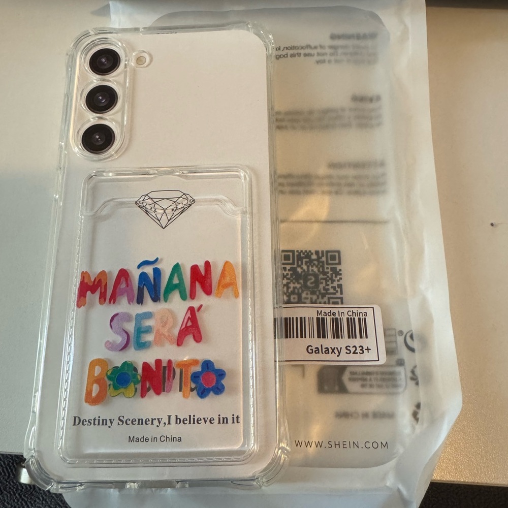 Galaxy S23+ White Case by SHEIN